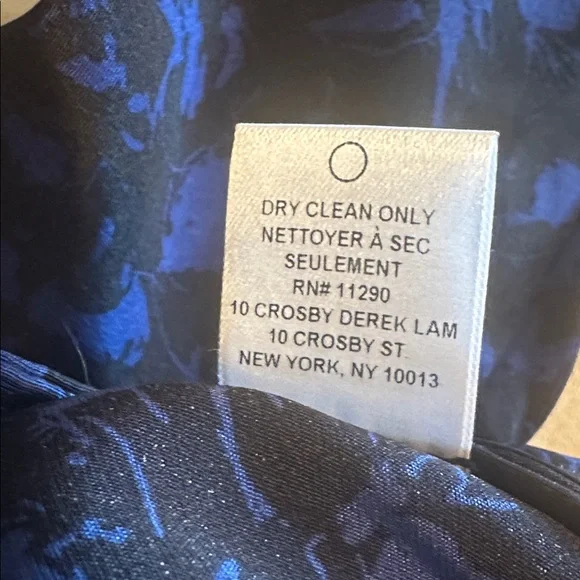 Derek Lam Navy Floral Silk Blazer - Picture 8 of 8